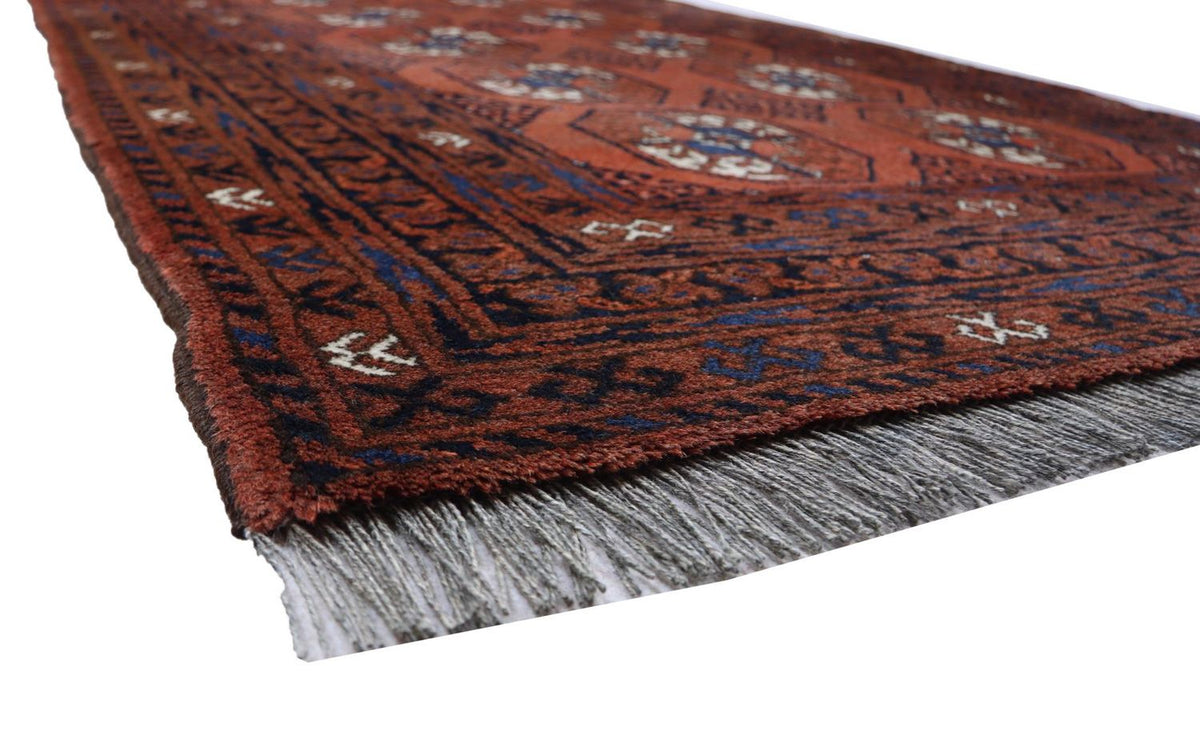 Afghan Teppich 155 x 103 cm - dunkelrot