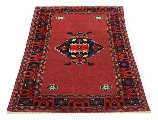 Afghan Teppich 190 x 129 cm - rot