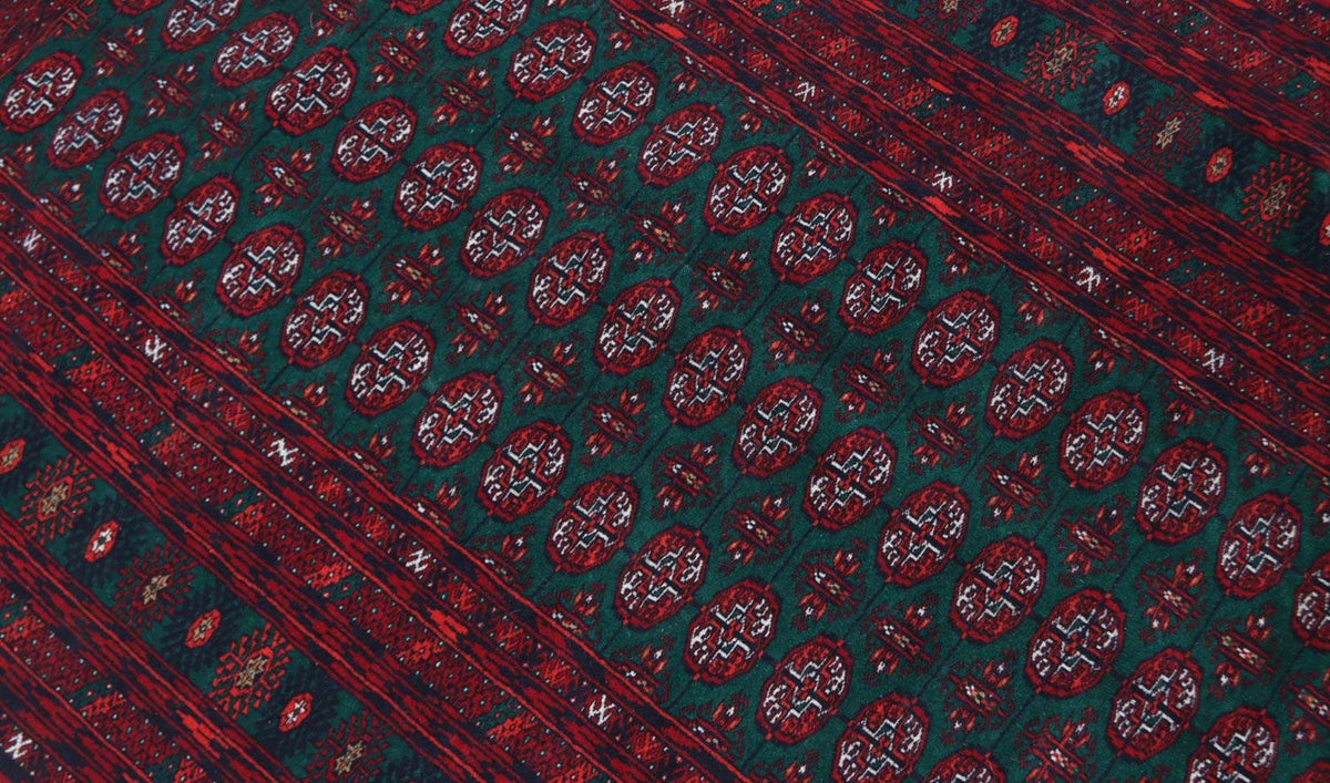 Afghan Teppich 189 x 124 cm - dunkelrot