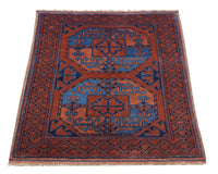Tapis afghan - 124 x 90 cm - rouge