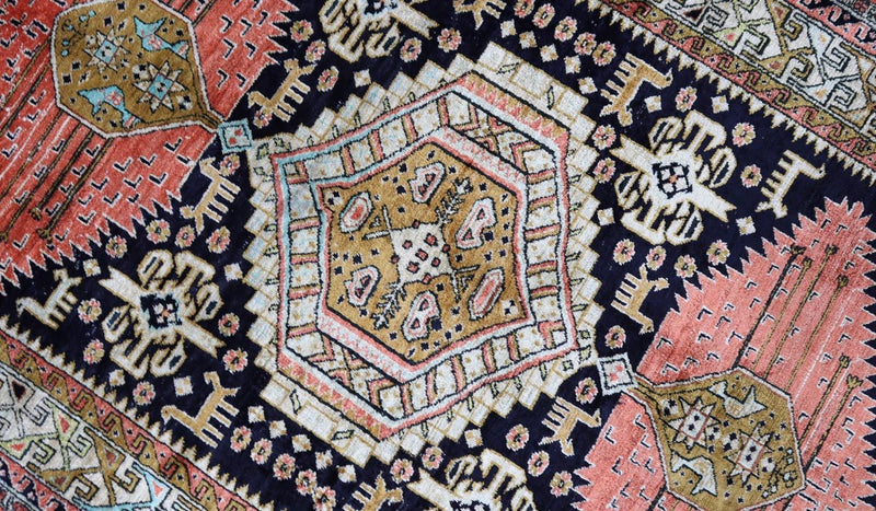 Orientteppich 130 x 84 cm - dunkelblau
