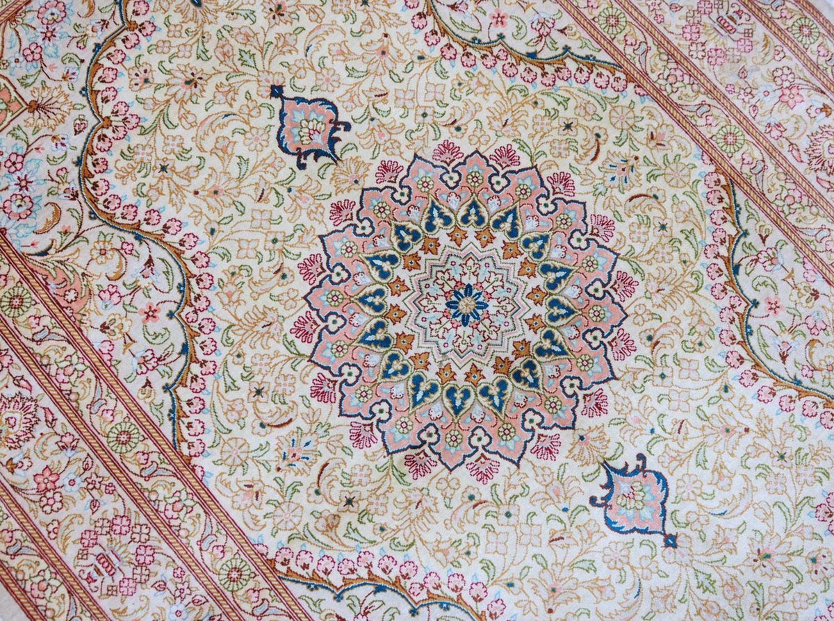 Seidenteppich - Ghom Seide - Premium 150 x 100 cm Teppichbrücke