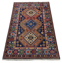 Tapis persan - Nomadic - 162 x 108 cm - bleu foncé