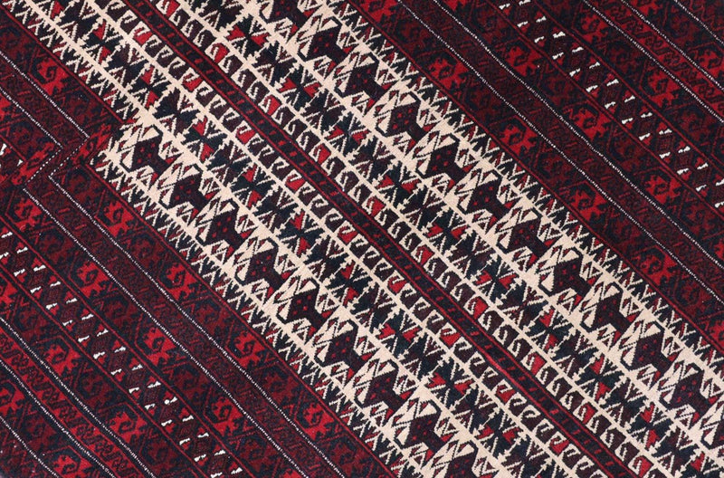 Afghan Teppich 150 x 95 cm - dunkelrot