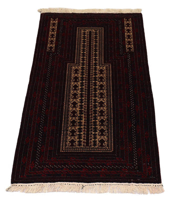 Afghan Teppich 150 x 95 cm - dunkelrot