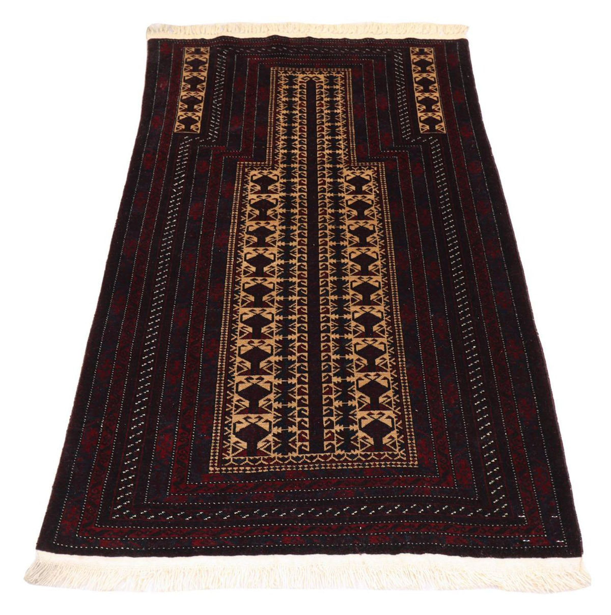 Afghan Teppich 150 x 95 cm - dunkelrot