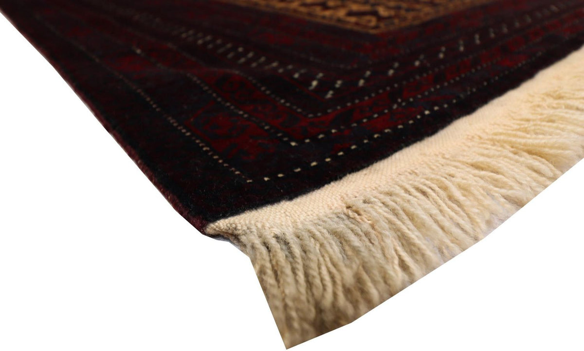 Afghan Teppich 150 x 95 cm - dunkelrot
