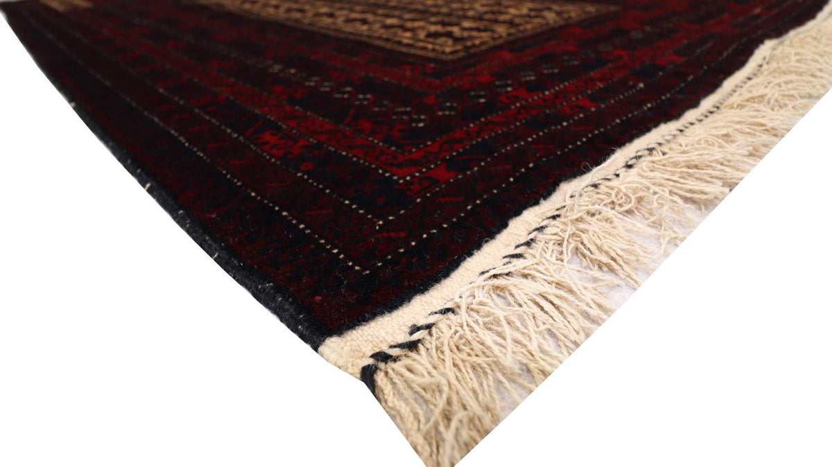 Afghan Teppich 150 x 95 cm - dunkelrot