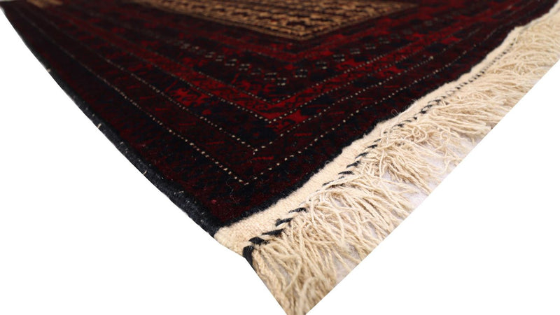 Afghan Teppich 150 x 95 cm - dunkelrot