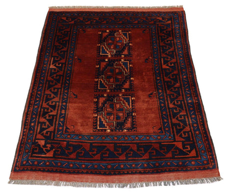 Afghan Teppich 115 x 94 cm - rost