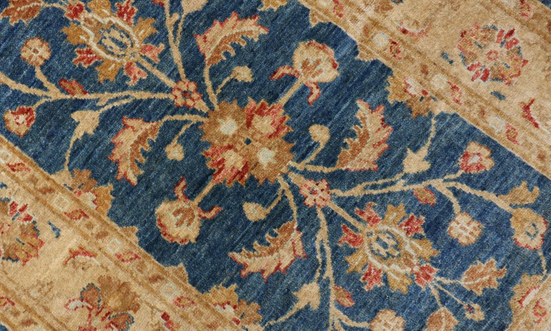 Ziegler Teppich 120 x 80 cm - seeblau