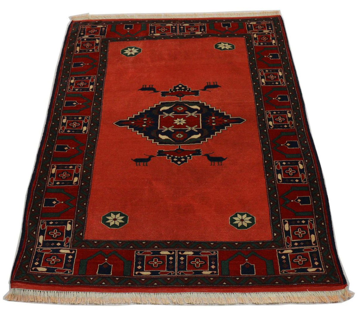 Afghan Teppich 202 x 197 cm - rot