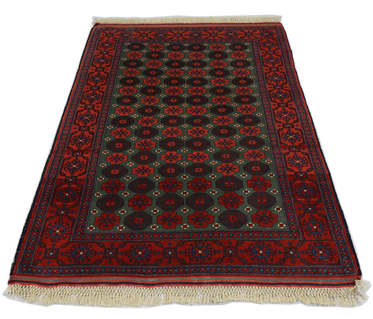 Afghan Teppich 170 x 130 cm - dunkelrot