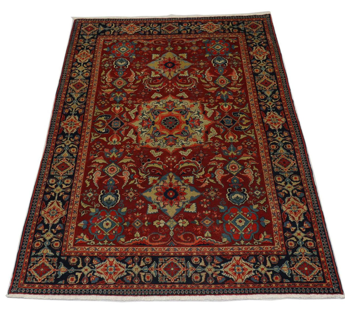 Orientteppich 205 x 139 cm - dunkelrot