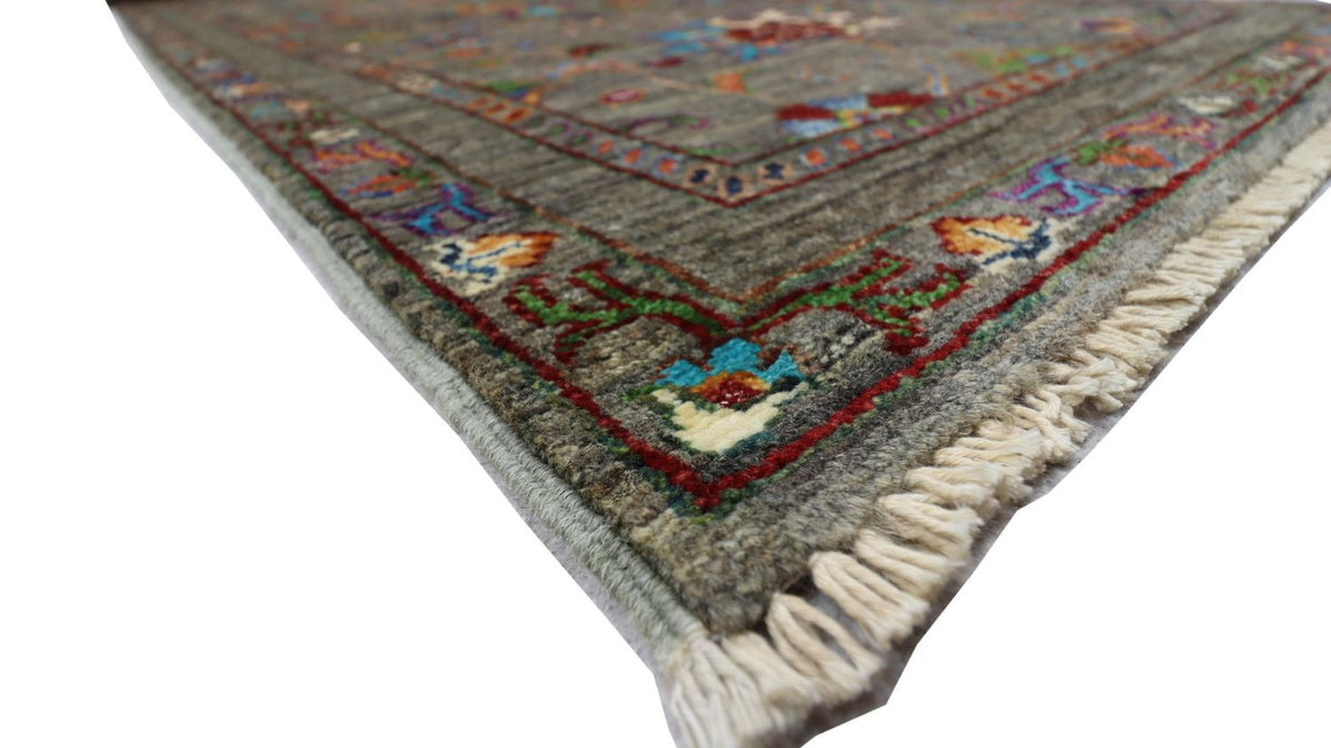 Ziegler Teppich 315 x 82 cm - olivgrün