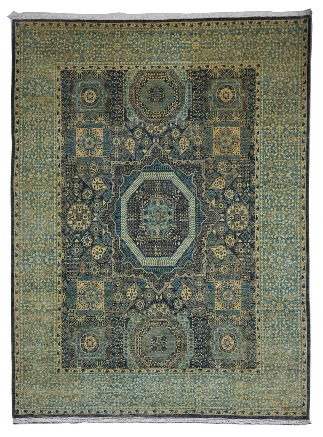 Ziegler Teppich 315 x 250 cm - seeblau