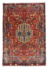 Tapis persan - Nomadic - 215 x 154 cm - rouge