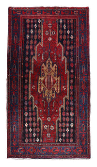Tappeto Gabbeh - Loribaft Persero - 243 x 133 cm - rosso