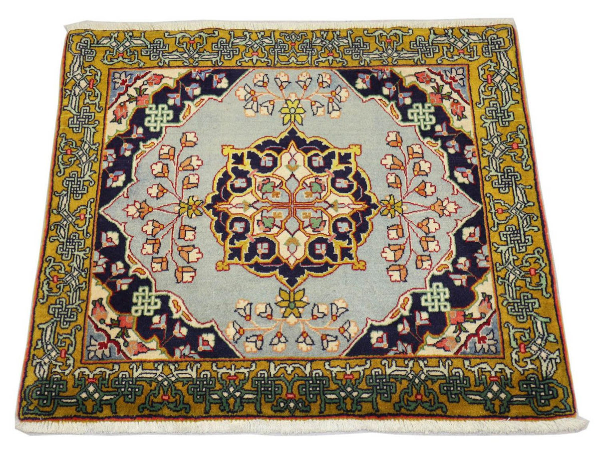 Perserteppich - Ghom 91 x 78 cm - silber