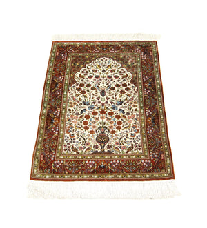 Seidenteppich - Hereke Seide - Premium 128 x 80 cm Teppichbrücke