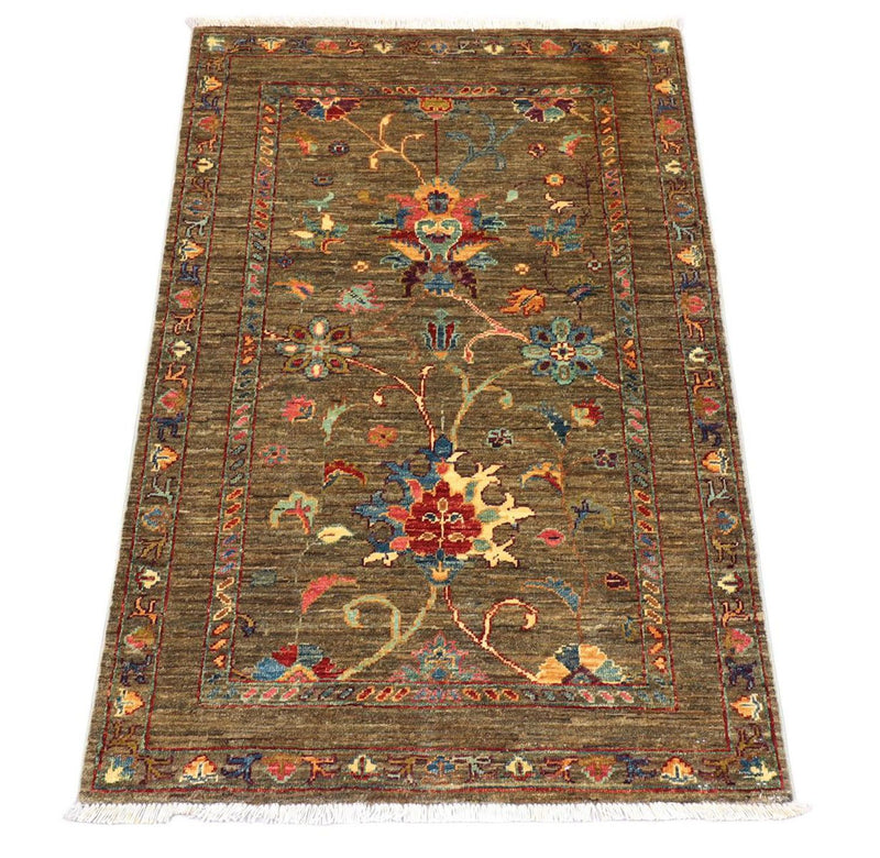 Ziegler Teppich 124 x 83 cm - olivgrün