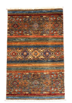 Ziegler Teppich 93 x 57 cm - mehrfarbig