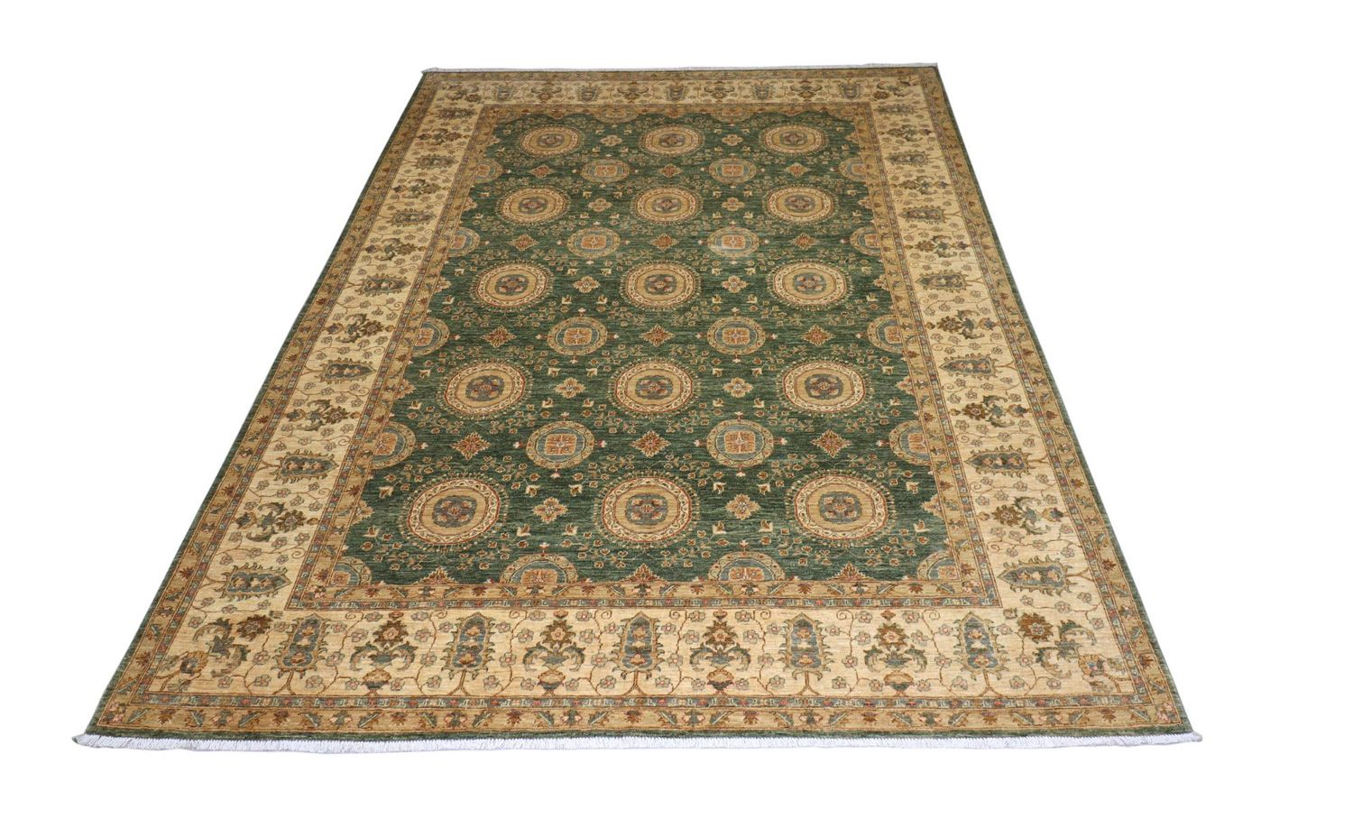 Ziegler Teppich 356 x 273 cm - grün