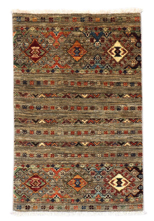 Ziegler Teppich 91 x 63 cm - olivgrün