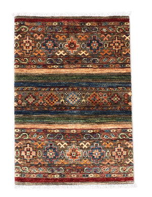 Ziegler Teppich 84 x 62 cm - mehrfarbig