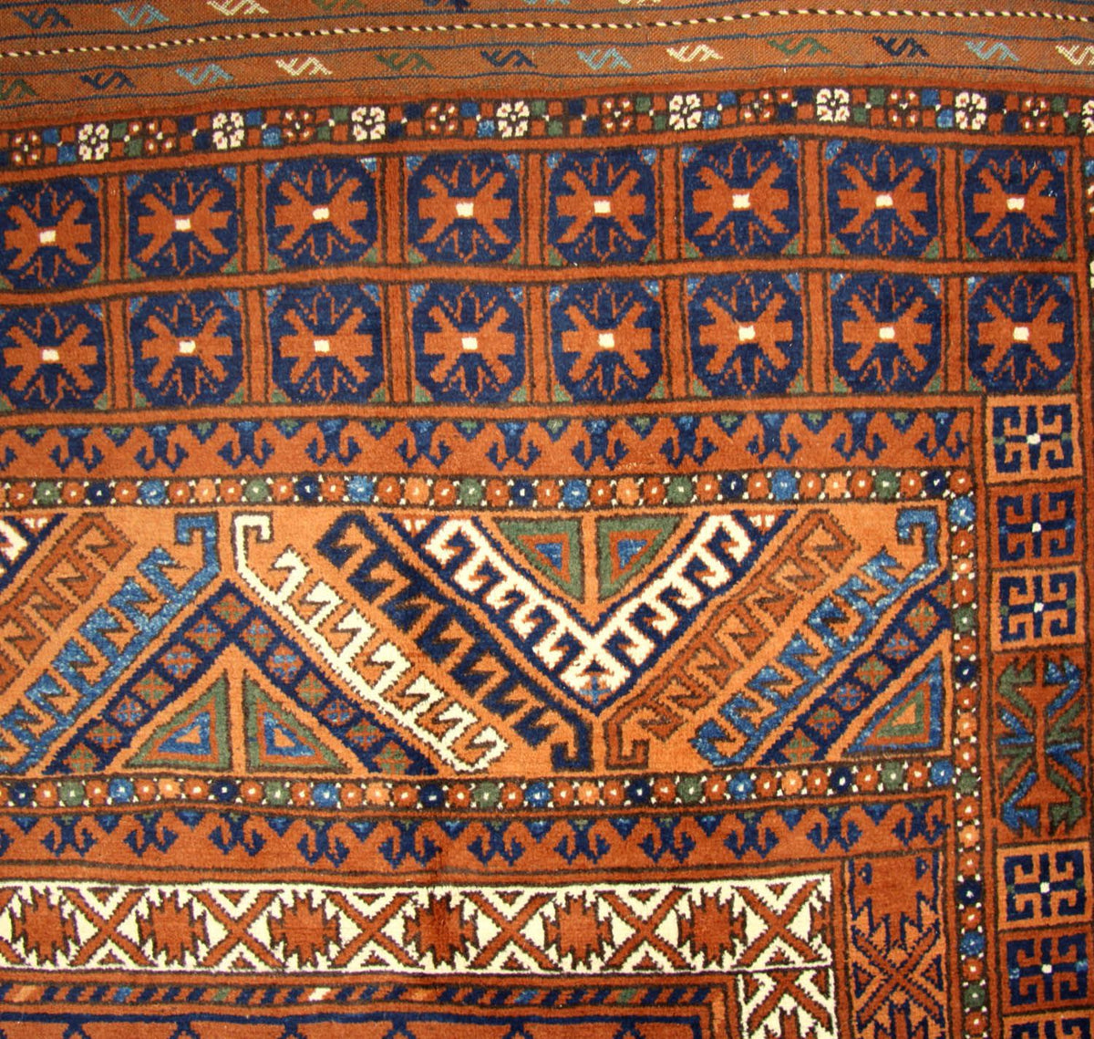 Afghan Teppich 252 x 198 cm - braun