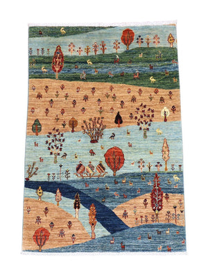 Ziegler Teppich 176 x 123 cm - mehrfarbig