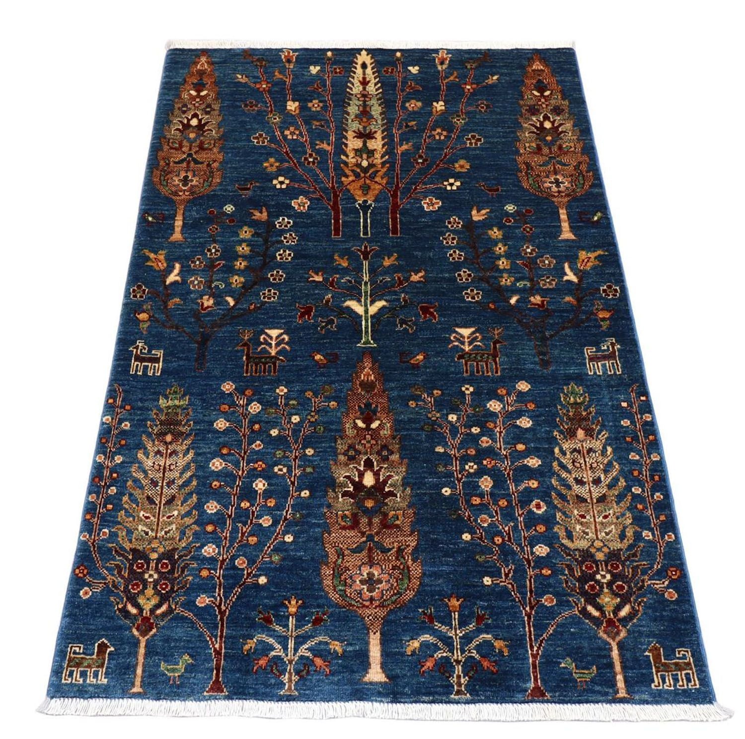 Ziegler Teppich 153 x 103 cm - dunkelblau
