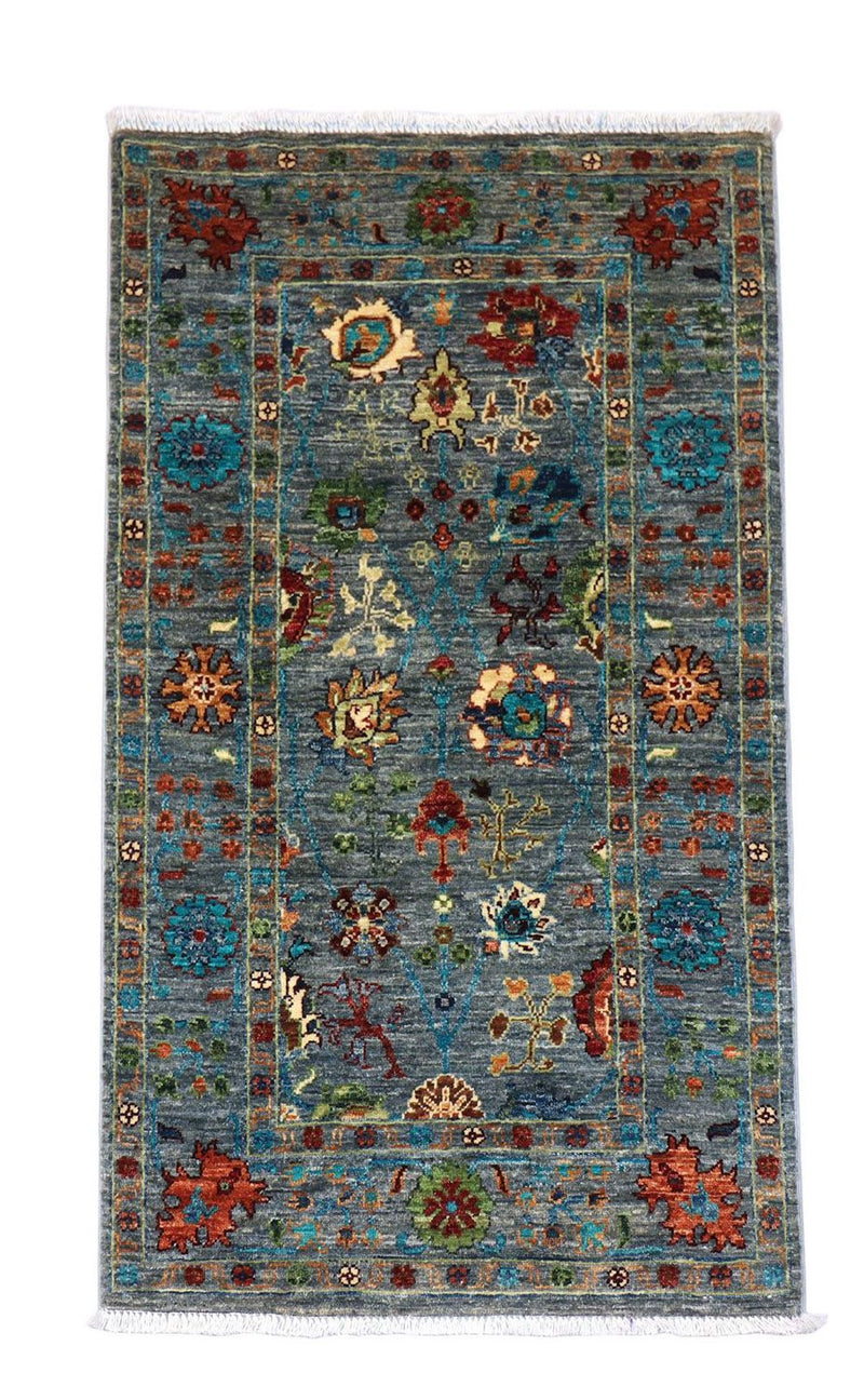 Ziegler Teppich 132 x 81 cm - seeblau