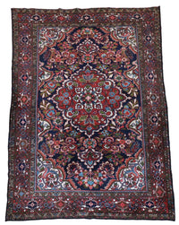 Tapis persan - Nomadic - 205 x 142 cm - bleu foncé
