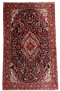 Tapis persan - Classique - 214 x 134 cm - bleu foncé