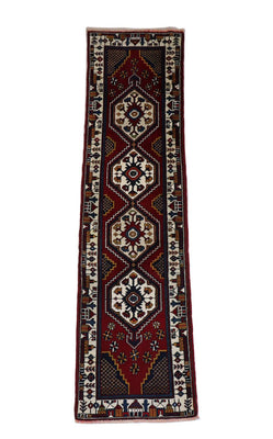 Turkaman Teppich 290 x 71 cm - rot