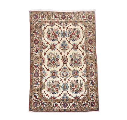 Perserteppich - Ghom 204 x 135 cm - beige