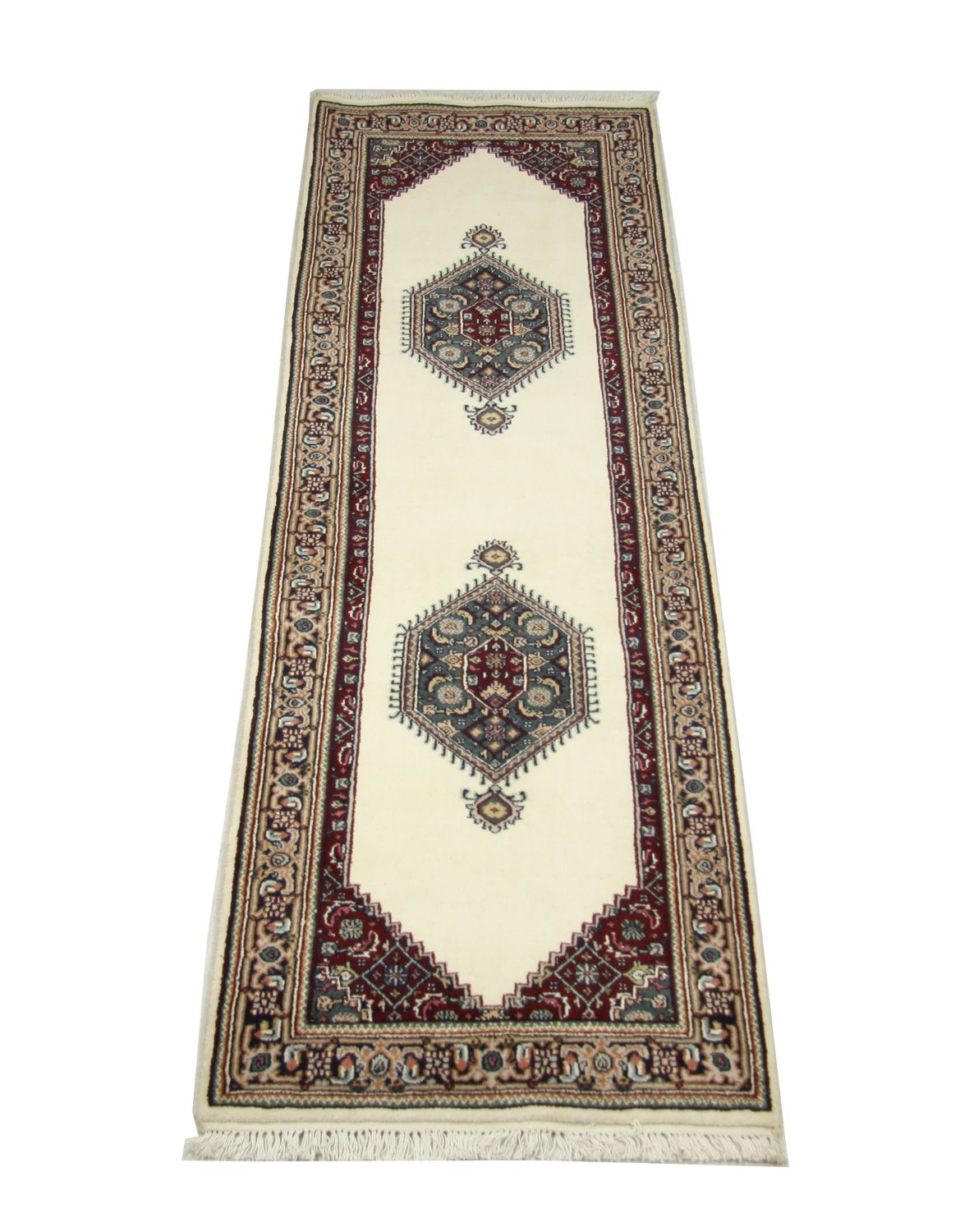 Orientteppich - Bidjar - Indus 263 x 77 cm - beige