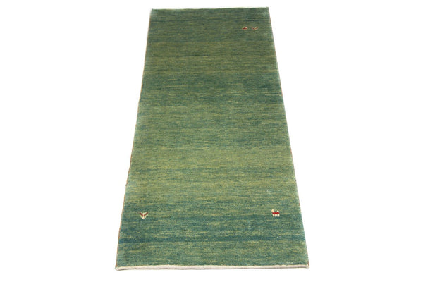 Tappeto corsia Tappeto Gabbeh - Persero - 247 x 90 cm - verde