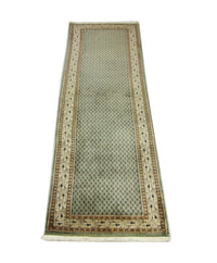 Tapis de couloir Tapis persan - Mir - 284 x 77 cm - vert