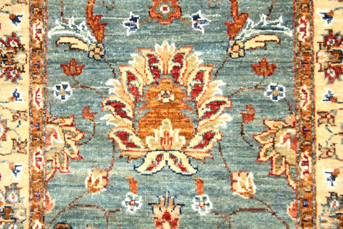 Ziegler Teppich 262 x 71 cm - blau