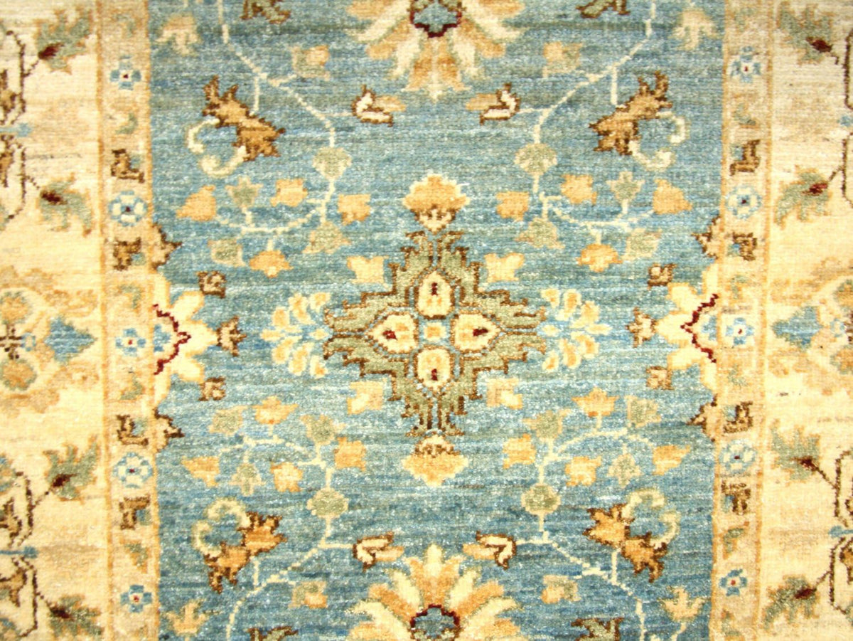 Ziegler Teppich 292 x 84 cm - blau