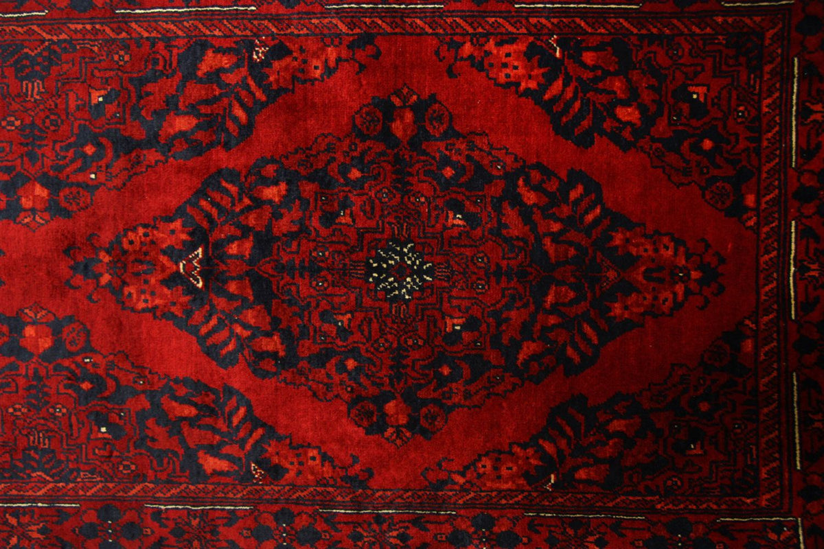 Afghan Teppich 287 x 77 cm - rot