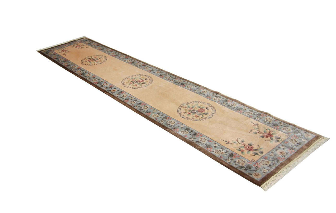 Tapis de Chine en soie Tapis 337x70cm - Tapis oriental