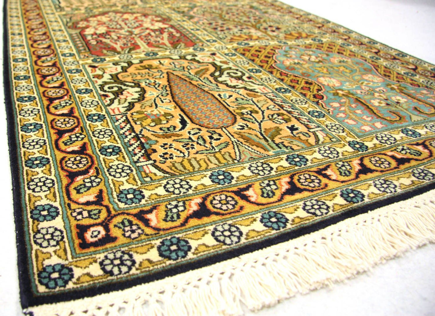 Seidenteppich - Kaschmir Seide 298 x 82 cm Teppich Läufer