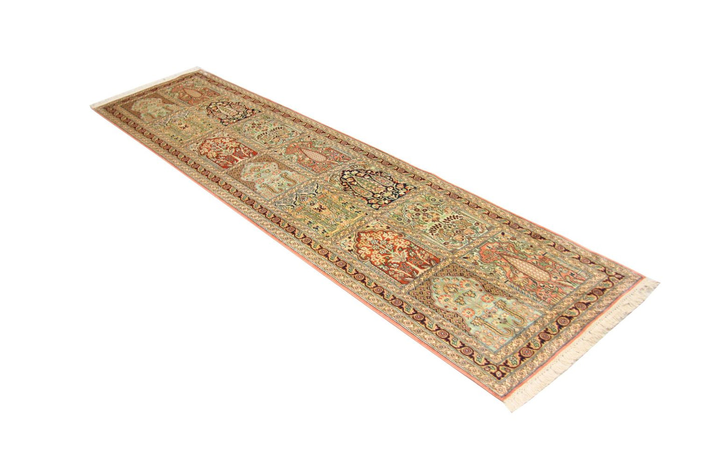 Tapis en soie du Cachemire Tapis 307x78cm - Tapis oriental