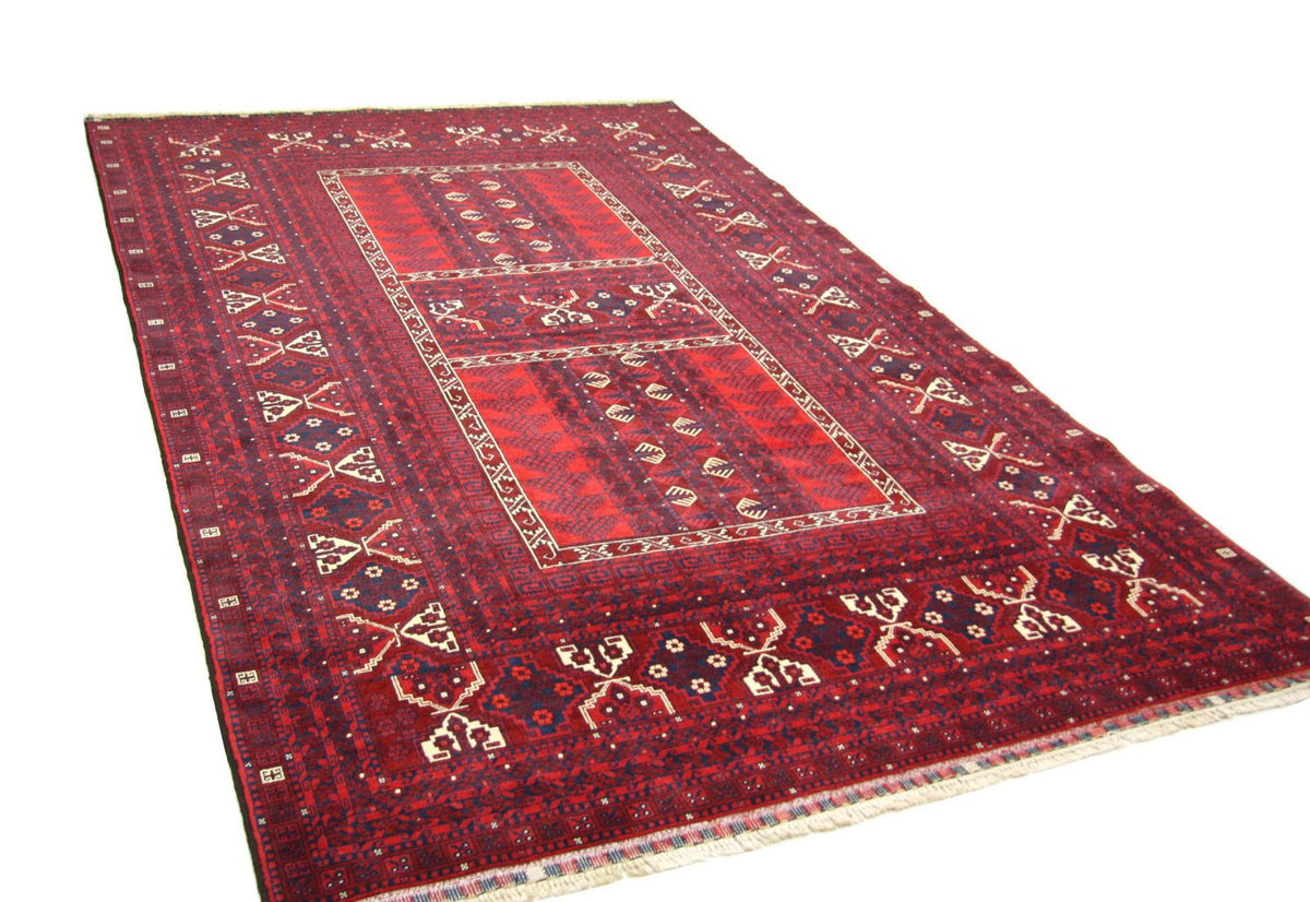 Afghan Teppich 244 x 157 cm - rot