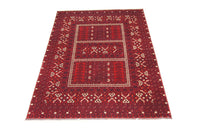 Tapis afghan - 250 x 170 cm - rouge