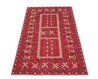 Tapis afghan - 252 x 166 cm - rouge