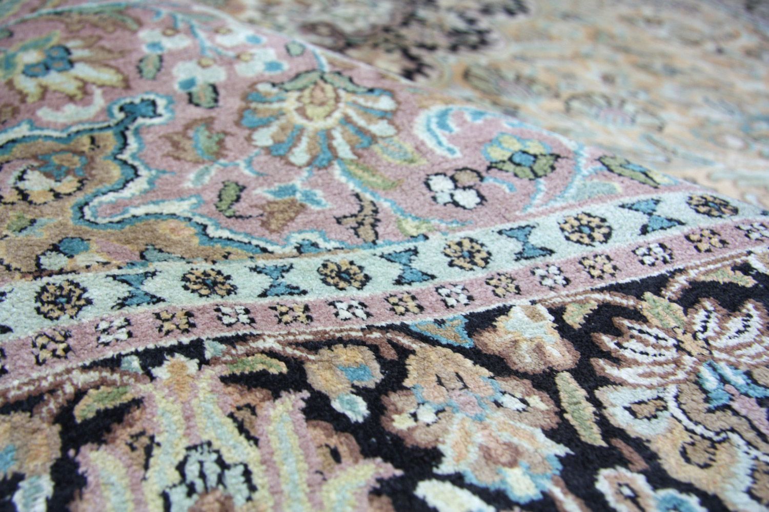 Seidenteppich - Kaschmir Seide 290 x 185 cm Wohnzimmer Teppich